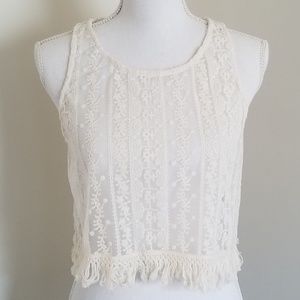 NWOT Poetry Lace Crop Top